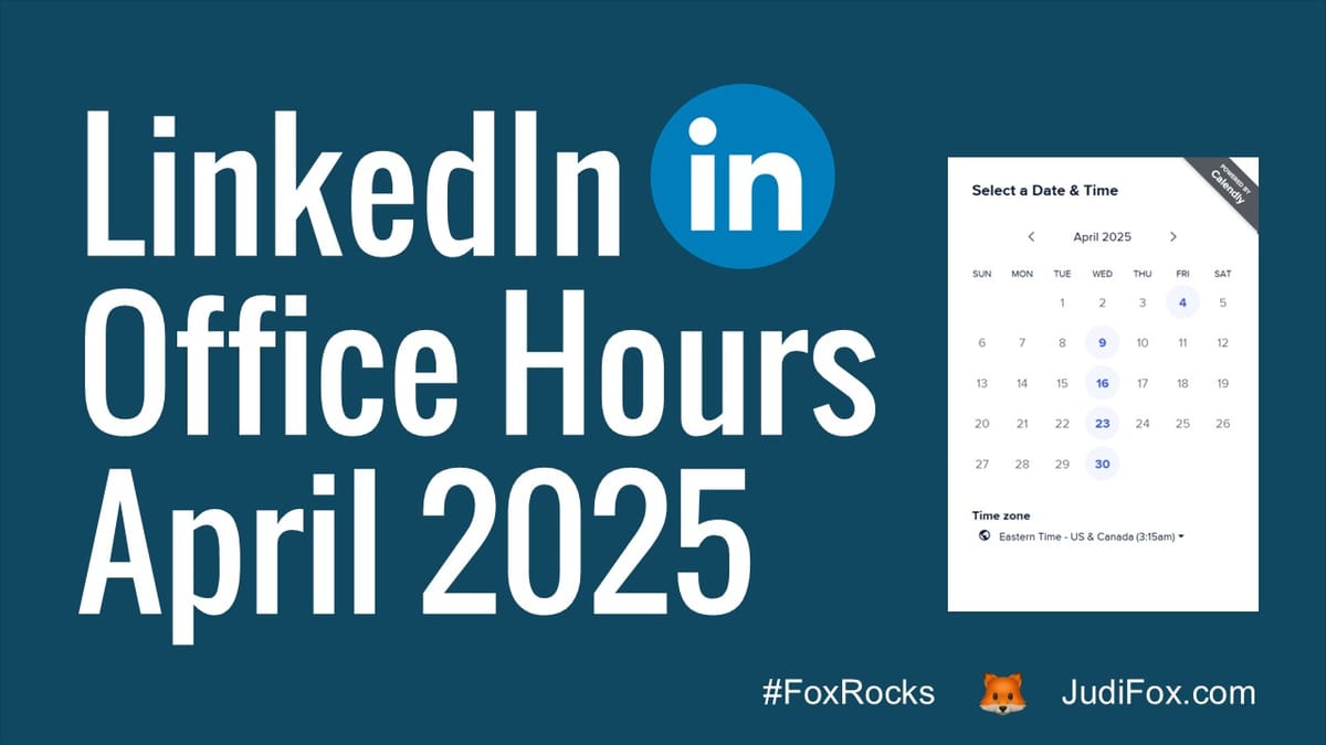 LinkedIn Office Hours [April]