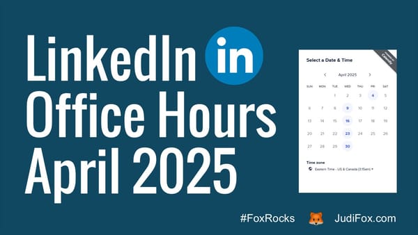 LinkedIn Office Hours [April]