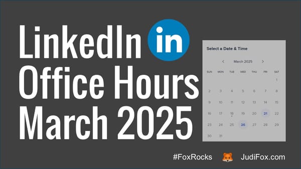LinkedIn Office Hours [March]